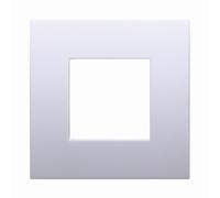 Placca 2 moduli 502 in plastica bianca compatibile anche con Vimar Arké