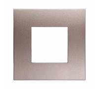 Placca 2 moduli 502 in plastica bronzo compatibile anche con Vimar Arké