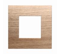 Placca 2 moduli 502 in plastica legno chiaro compatibile anche con Vimar Arké