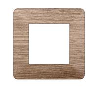 Placca 2 moduli 502 in plastica legno chiaro compatibile anche con Vimar Plana
