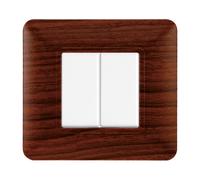 Placca 2 moduli 502 in plastica radica compatibile anche con BTicino Matix