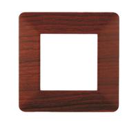 Placca 2 moduli 502 in plastica radica compatibile anche con Vimar Plana