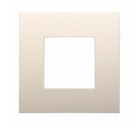 Placca 2 moduli 502 in plastica sabbia compatibile anche con Vimar Arké