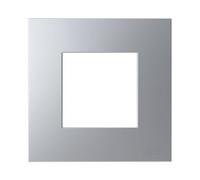 Placca 2 Moduli Abb Zenit Z2271.1 PL Policarbonato Argento Z0200PL