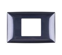 Placca 2 moduli centrale grafite - serie Elmark Lecce