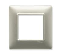 Vimar 14642.01 Plana placca 2 moduli, 8x8x0.9cm, bianco