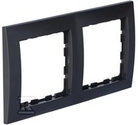 Placca 2 posti antracite opaca B.Kwadrat 5310128996