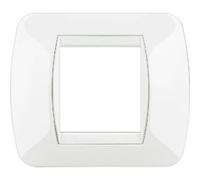 Placca 2 posti Bianco Bticino Living L4802BI