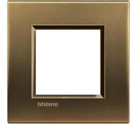 Living Light - Placca quadra 2P Bronzo lucido - LNA4802BZ