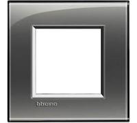 Placca 2 posti Fumo Di Londra Bticino Living LNA4802KF