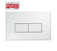 PLACCA 2 PULSANTI PUCCI ECO MOD.LINEA BIANCA PER CASSETTA WC PUCCI ECO MOD.2014
