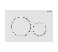 Placca 2 Tasti Modello Sigma 20 Bianco Opaco Geberit