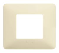 Placca bticino matix avorio 2 moduli scatola rotonda AM4802BAV