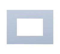 Placca 3 moduli 503 in plastica bianca compatibile anche con Vimar Arké