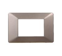 Placca 3 moduli 503 in plastica bronzo compatibile anche con Vimar Plana