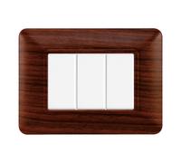 Placca 3 moduli 503 in plastica radica compatibile anche con BTicino Matix