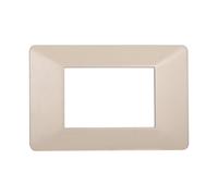 Placca 3 moduli 503 in plastica sabbia compatibile anche con Vimar Plana