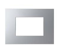 Placca 3 Moduli Abb Zenit Z2373.1 PL Policarbonato Argento Z0300PL
