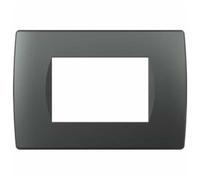 PLACCA 3 MODULI ANTRACITE SERIE SOFT TEM OS30-TEMOS30AT-U TEM