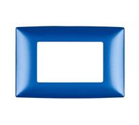 Placca 3 moduli blu - serie Elmark Lecce