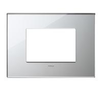 Placca 3 moduli, cristallo, argento ghiaccio vimar 22653.75