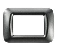 Gewiss 22613 Placca, Serie System, a 3 Posti, Metallizzato