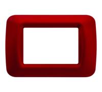Placca 3 moduli Gewiss Top System arrotondata rosso amaranto Rosso amaranto