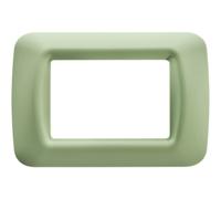 Placca 3 moduli Gewiss Top System arrotondata verde venezia Verde Venezia