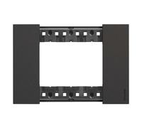 Placca Bticino Living Now 3 moduli colore nera KA4803KG