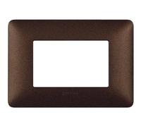 Placca Bticino Matix 3 moduli marrone caffè AM4803TGG