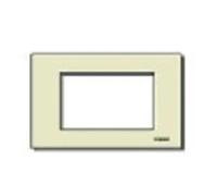 Placca 3 moduli resina e viti avorio speciale moduli unificati - serie Vimar 8000