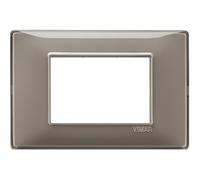 Placca 3 moduli Vimar Plana reflex cenere Cenere