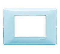 Placca 3 moduli Vimar Plana reflex colore acqua Acqua