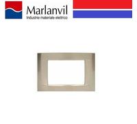 PLACCA 3 POSTI ACCIAIO SATINATO 7753.G.AS MARLANVIL DOMUS