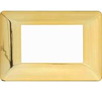 Placca 3 posti Oro lucido Compatibile con Bticino matix tipo am4803gor