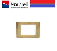 PLACCA 3 POSTI ORO SATINATO 7753.G.OS MARLANVIL DOMUS