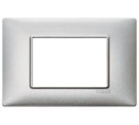 PLACCA 3P METALLO VIMAR PLANA SILVER 14653.71