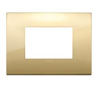 PLACCA 3M METALLO ORO VIMAR ARKE' 3 MODULI 19653.07 Metallo-Oro