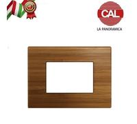 PLACCA 3P LEGNO BAMBOO COMPATIBILE VIMAR PLANA UNI202/3