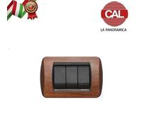 PLACCA 3P LEGNO NOCE COMPATIBILE LIVING INTERNATIONAL 650