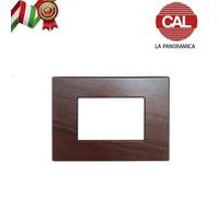 PLACCA 3P LEGNO NOCE NAZIONALE serie VIMAR PLANA UNI200/3