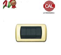 PLACCA 3P OTTONE LUCIDO+SATINATO serie LIVING LIGHT 645B