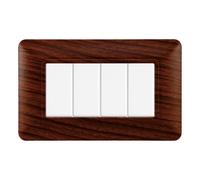 Placca 4 moduli 504 in plastica radica compatibile anche con BTicino Matix