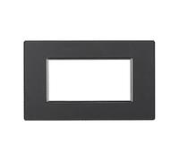 ETTROIT Placca In Vetro Serie Moon 4P Colore Acciaio Scuro Compatibile Con