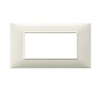 Placca 4 moduli bianco granito - serie Vimar Plana