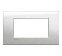 Placca 4 posti Argento Lunare Bticino Living LNA4804GL
