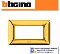 PLACCA 4 POSTI BTICINO MATIX ORO LUCIDO AM4804GOR.