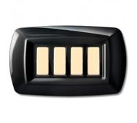 Placca 4 posti nero - ETN ECL2594N