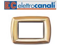PLACCA 4 POSTI ORO PVC MY LIFE ELETTROCANALI