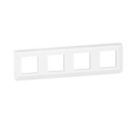 Placca - 4 x 2 moduli - Bianco - Legrand Mosaic 078808L